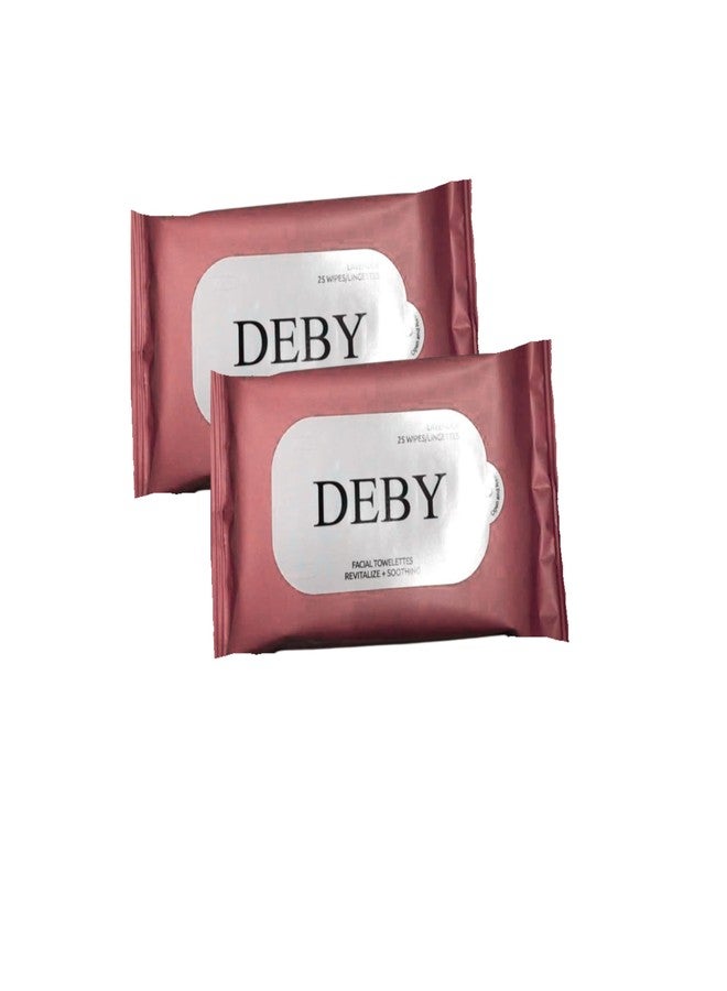 DEBY Facial Wipes | Soft and Gentle Cleansing Wipes for Face | Makeup Removal and Daily Refresh | Suitable for All Skin Types | Pre-Moistened | Pink | Chamomile | 150 X 200 MM | Pack of 2 - Image 1
