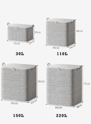Storage Bag Large Capacity Storage Bags Clothes Storage Box Storage Bags Clothes Organizer Clothes Storage Organizers Foldable for Clothing Blanket Comforters Bed Sheets Pillows and Toys - view 2