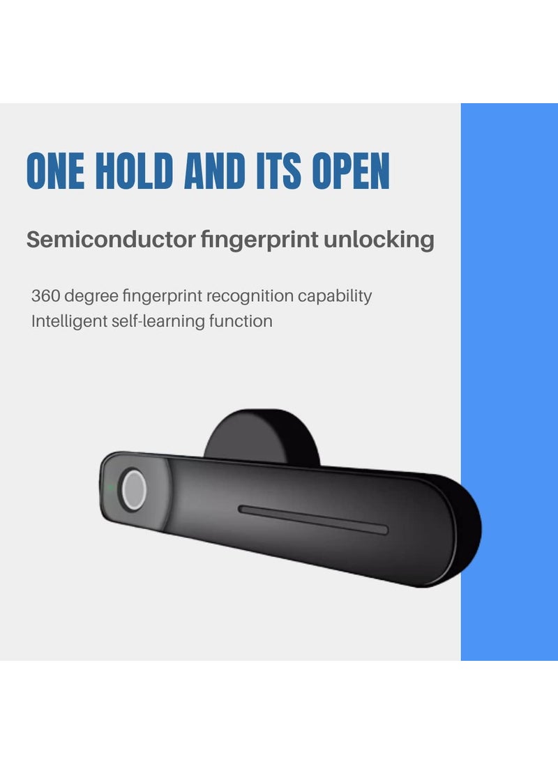 BioEnable BioEnable Stainless Steel L500 Smart Door Lock Bluetooth Fingerprint Unlock Scramble Pin Code Mechanical Key Long Battery Life Reverse Lock Function Open Mode Free Access Black  - Image 3