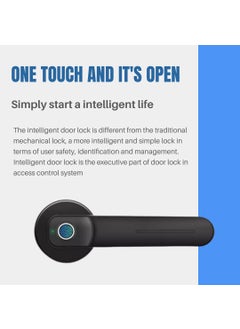 BioEnable BioEnable Stainless Steel L500 Smart Door Lock Bluetooth Fingerprint Unlock Scramble Pin Code Mechanical Key Long Battery Life Reverse Lock Function Open Mode Free Access Black  - Image 2
