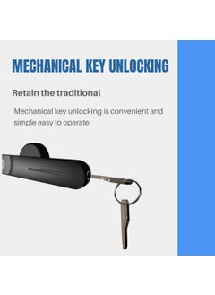 BioEnable BioEnable Stainless Steel L500 Smart Door Lock Bluetooth Fingerprint Unlock Scramble Pin Code Mechanical Key Long Battery Life Reverse Lock Function Open Mode Free Access Black  - Image 5
