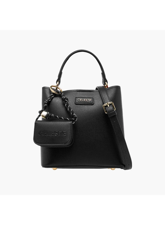 سيليست Women Textured Crossbody Bag with Pouch and Detachable Strap
