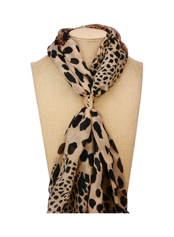 NIBEMINENT Fashion Women Openwork Carved Rose Pattern Scarf Ring Buckle Shawl Clip  - Image 3
