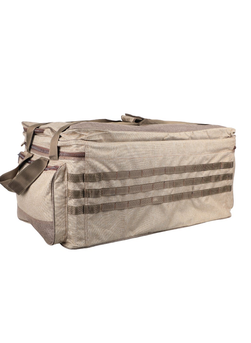 ALGHAFA Camping Tool Bag, Camping and Travel Cooking Organizer, Travel Bag with Mesh Pockets, Portable Bag for Cooking, Barbecue and Kitchen Tools, 36*44*66 cm, Oxford Canvas, PVC Lining, Wooden Color, Woven - Image 5