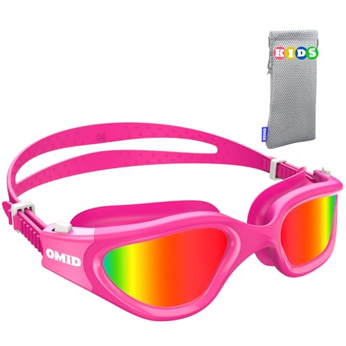 OMID Kids Swim Goggles, P2mini Polarized Swimming Goggles Comfortable for Age 6-14 - Image 1