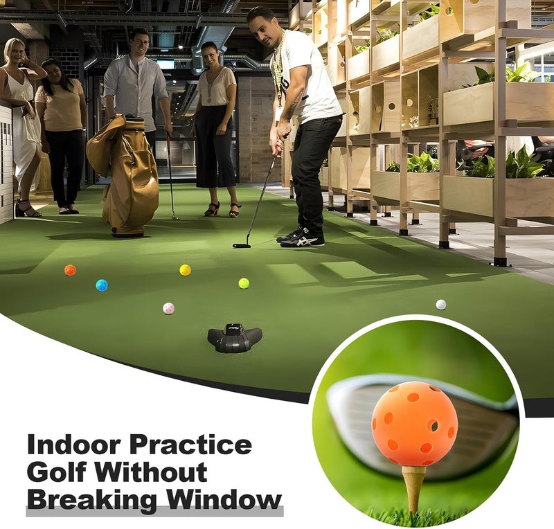 THIODOON Practice Golf Balls Limited Flight Golf Balls 40mm Hollow Plastic Golf Training Balls Colored Airflow Golf Balls for Swing Practice Driving Range Home Use Indoor - Image 4