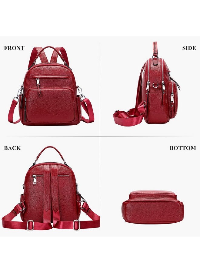 Altosy ALTOSY Genuine Leather Backpack for Women Small Convertible Backpack Purse Ladies Shoulder Bag 4 in 1 to Carry - Image 3