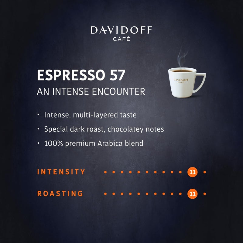 Davidoff Espresso 57 Intense Instant Coffee 11/12 Intensity - 100% Arabica, 3.53 oz 100g, Granule, Glass Bottle - Pack of 6 - Image 5