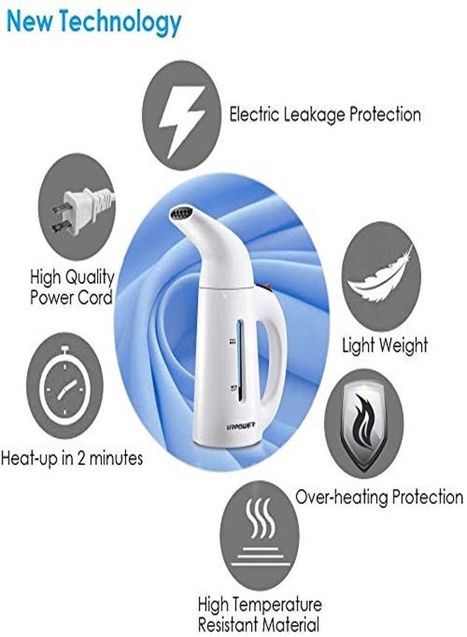 URPOWER Updated 180ml Steamer for Clothes, 7-in-1 Portable Handheld Garment Clothes Travel Steamer, Fast Heat-up, High Capacity for Home and Travel - Image 3