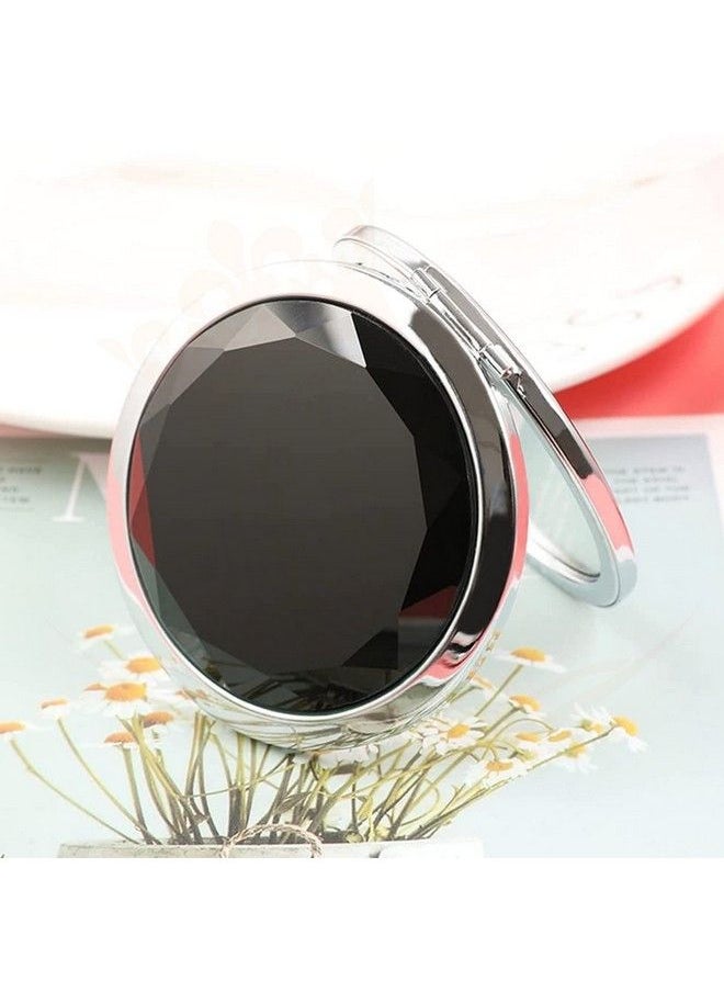 MAJESTIQUE Compact Round Makeup Mirror Doublesided 1X/2X Magnification Portable Hand Mirror Small Mirror Ultra Pocket Mirror For Girls Women And Men (Multicolor)  - Image 5