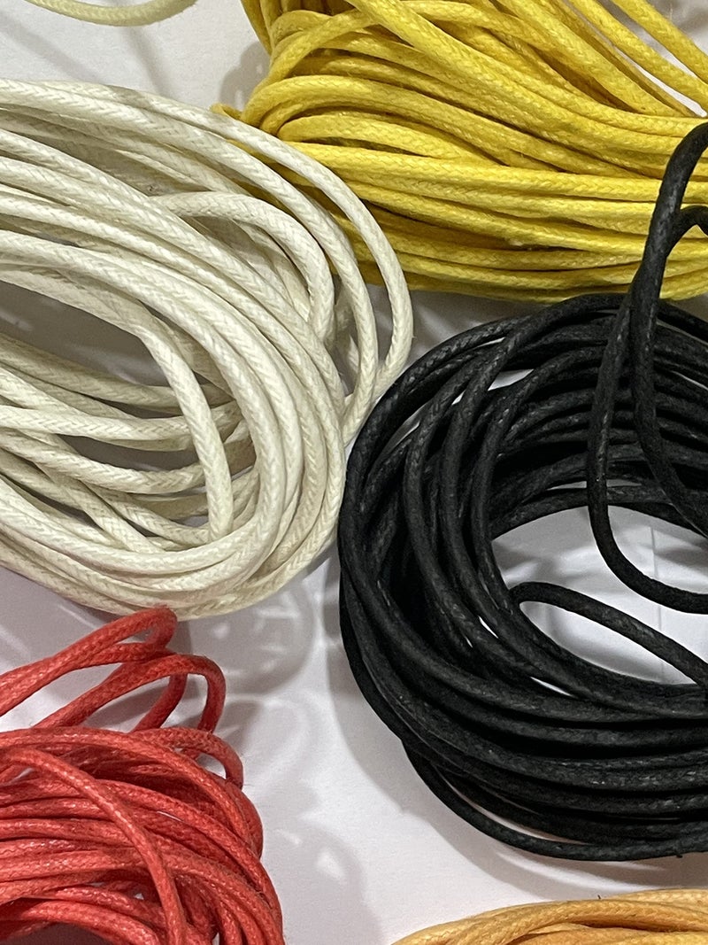 OMX,10 Mtr Each Colour, Waxed Cotton Cord, Waxed Thread Braided Strings for Craft Making, DIY, Beading, (10 Colour, 10 Mtr Each, 2 MM Thick) - Image 3