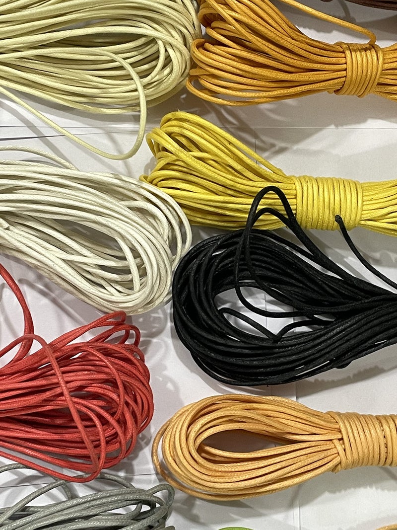 OMX,10 Mtr Each Colour, Waxed Cotton Cord, Waxed Thread Braided Strings for Craft Making, DIY, Beading, (10 Colour, 10 Mtr Each, 2 MM Thick) - Image 2