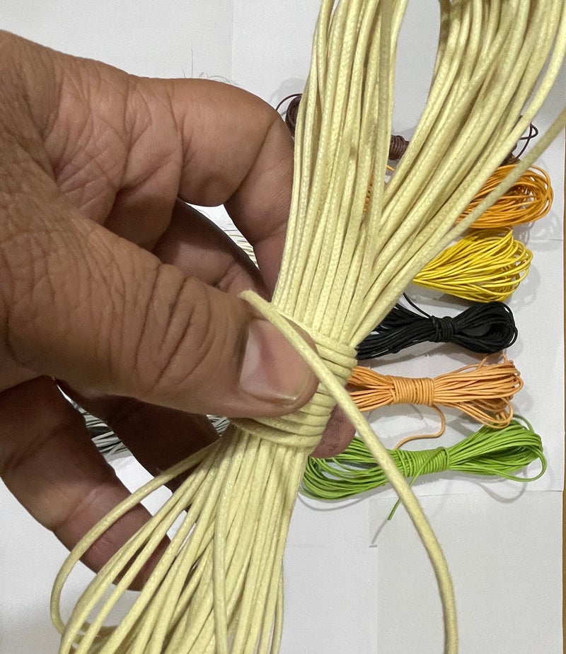 OMX,10 Mtr Each Colour, Waxed Cotton Cord, Waxed Thread Braided Strings for Craft Making, DIY, Beading, (10 Colour, 10 Mtr Each, 2 MM Thick) - Image 4