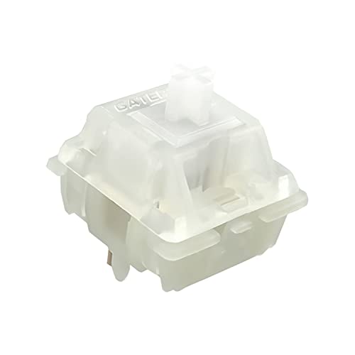 kutethy Gateron Switches Milky White Mechanical Keyboard Yellow 5pins for All MX Mechanical Keyboard(108 Pcs, White) - Image 2
