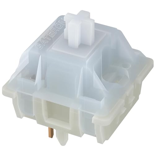 kutethy Gateron Switches Milky White Mechanical Keyboard Yellow 5pins for All MX Mechanical Keyboard(108 Pcs, White) - Image 1
