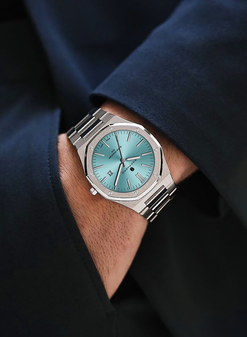 Sapphero Watch for Men Stainless Steel Mens Watches Waterproof Analog Quartz Movement Wrist Watch Gifts for Men - Image 4