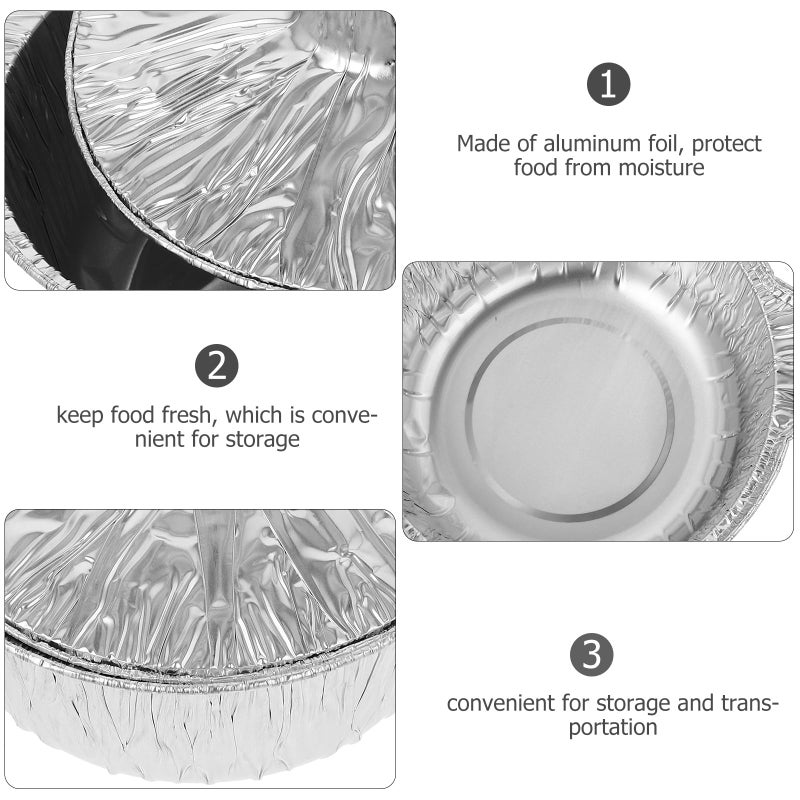 2 Sets Reusable Barbecue Foil Pots Food Storage Containers for Indoor Outdoor Activities 12 Pieces - Image 4