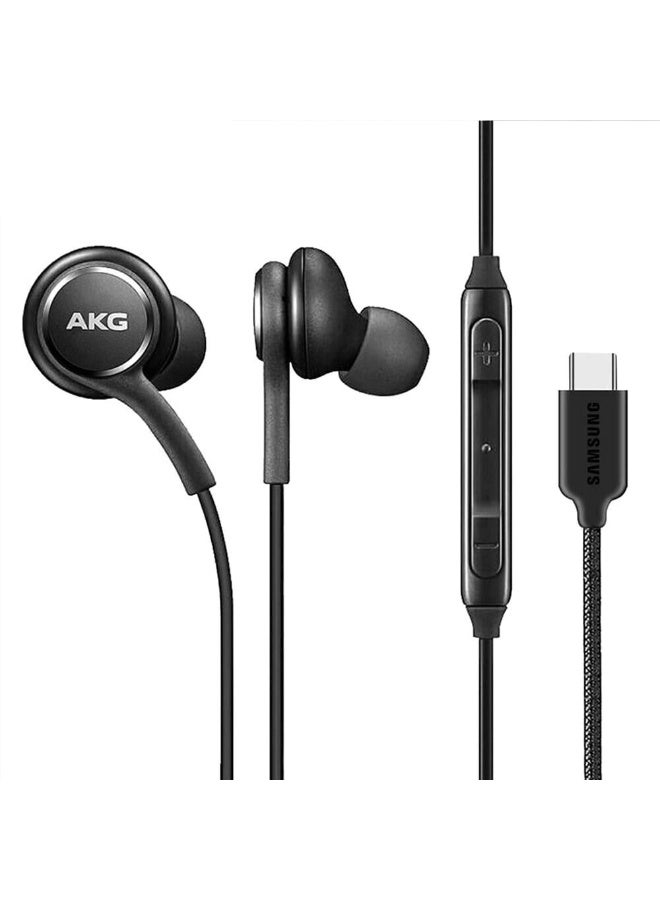 سامسونج سماعات أذن سلكية من النوع C بمنفذ USB، طراز EO-IC100BBEGEU، لون أسود، EO-IC100B، صغيرة الحجم - Image 1