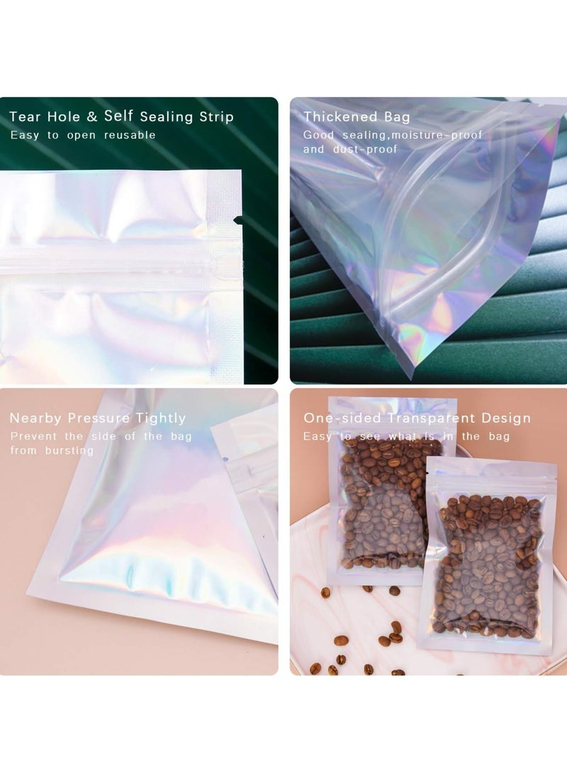Oasisgalore 200 Pcs Resealable Mylar Ziplock Bags, Valve Zipper Pouches for Food Storage - Image 2