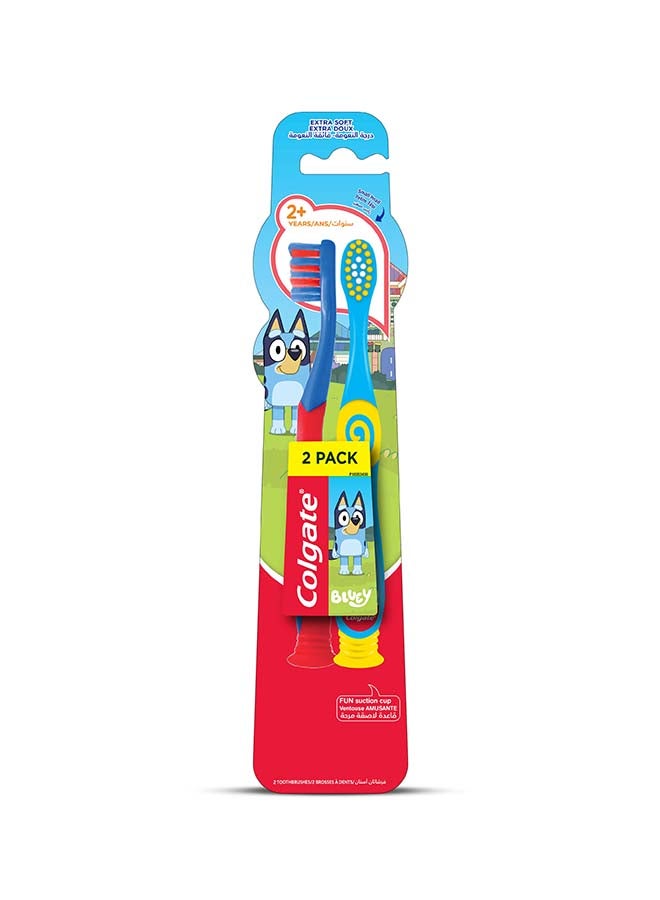Colgate Kids 2+ years Bluey Extra Soft 2PK Toothbrush - Image 1
