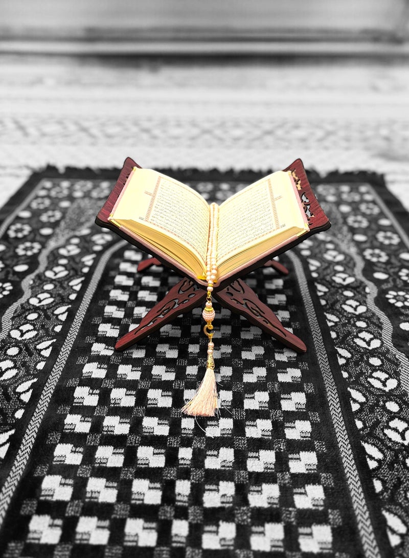 أولودينيز  حامل الكتاب الخشبي العتيق لعرض المصحف الشريف - ركن الصلاة والهدايا في المناسبات  - Image 4
