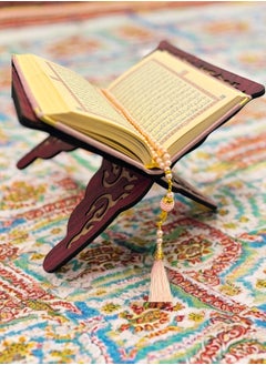 أولودينيز  حامل الكتاب الخشبي العتيق لعرض المصحف الشريف - ركن الصلاة والهدايا في المناسبات  - Image 1