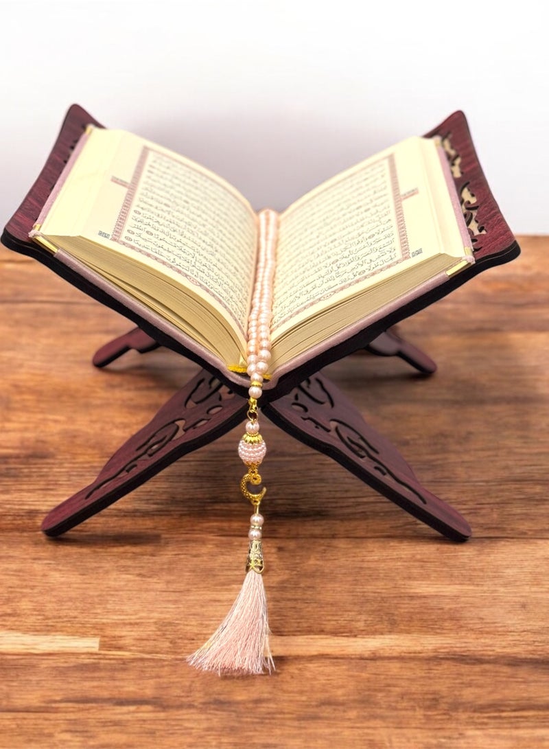 أولودينيز  حامل الكتاب الخشبي العتيق لعرض المصحف الشريف - ركن الصلاة والهدايا في المناسبات  - Image 5