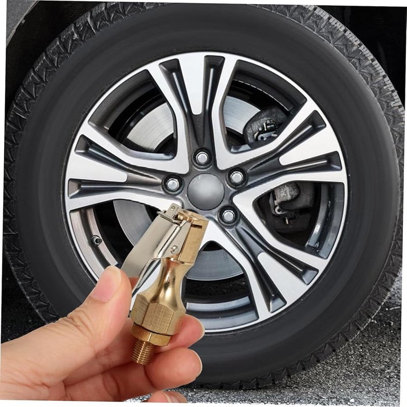 طقم نفخ الإطارات بمشبك القفل المزدوج للاتصال السريع للسيارة والشاحنة والعربة المنزلية 2 قطعة - Image 5