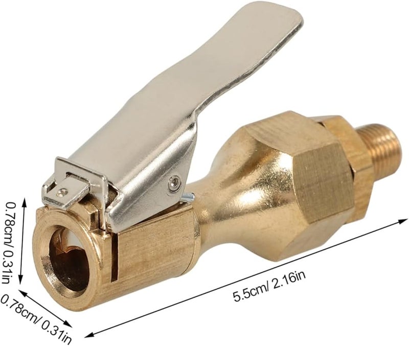 طقم نفخ الإطارات بمشبك القفل المزدوج للاتصال السريع للسيارة والشاحنة والعربة المنزلية 2 قطعة - Image 3
