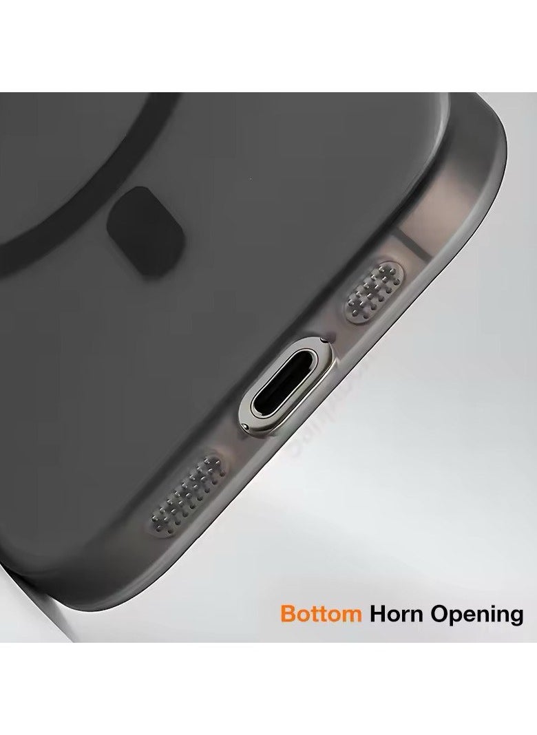 Denx - Magsafe Luxury Matte Case for iPhone 12 Pro Max Slim Magnetic Clear Shockproof Cover (Desert titanium) - Image 1
