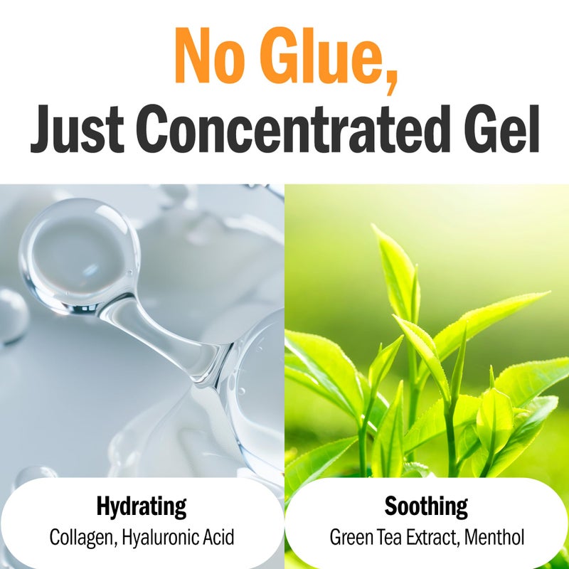 DASHU Daily Sunshield Golf Patch 5 Pairs - Korean Skin Care Cooling Gel Patches for Outdoors, Portable Collagen Patches for Face, Age Defying Sun Shield Peptide Patch, Easy Peel Off Facial Patches - Image 5