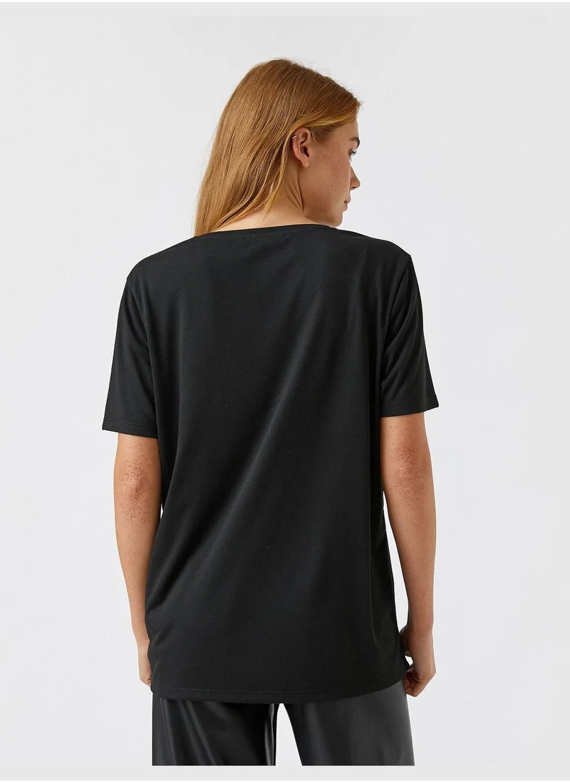 كوتون Crew Neck Printed Short Sleeve T-Shirt
