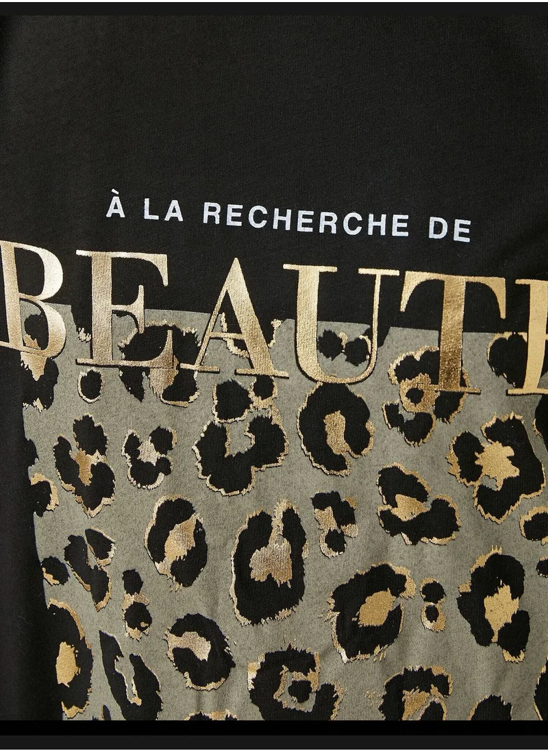 كوتون Crew Neck Printed Short Sleeve T-Shirt