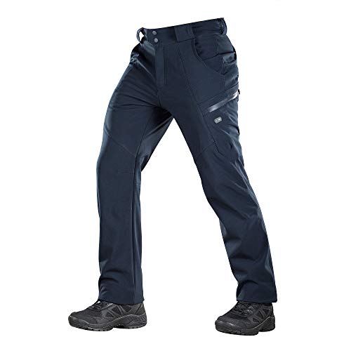 M-Tac Men’s Winter Tactical Work Pants - Thermal Softshell Fleece Lined Cargo Pants for Cold Weather & Outdoor Use (Navy Blue, XXL) - Image 1