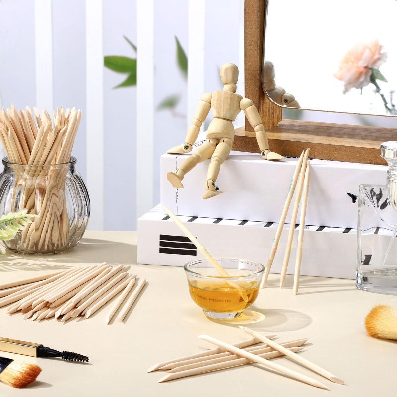 Demissle Eye Brow Wooden Wax Sticks Mini Waxing Applicator Sticks Lip Nose Eyebrow Wood Craft Small Facial Hair Spatula Applicator for Home Spa Hair Removal Smooth Skin Use(400 Pieces) - Image 5