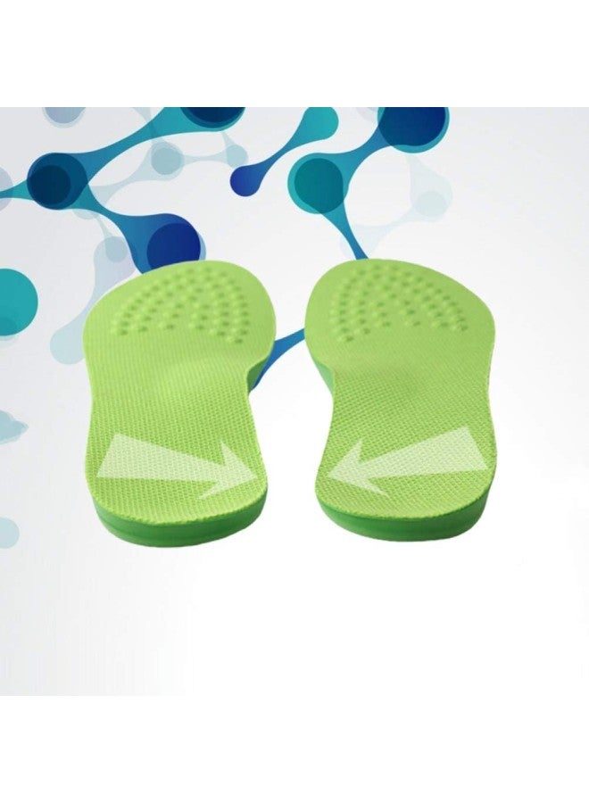 klarako 1 Pair Arch Support Insoles Bow Legs Correcting Insoles Orthotic Shoes Pads Foot Massage Acupressure Insoles Cushion for Women Men Medium Green - Image 5