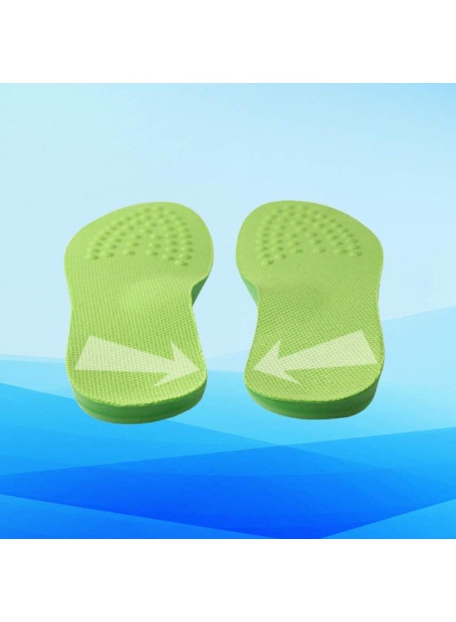 klarako 1 Pair Arch Support Insoles Bow Legs Correcting Insoles Orthotic Shoes Pads Foot Massage Acupressure Insoles Cushion for Women Men Medium Green - Image 4