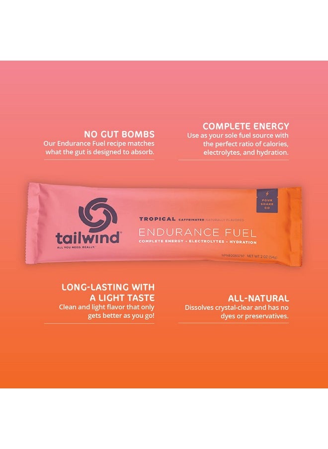 Tailwind Nutrition - Grab-And-Go Caffeinated Endurance Fuel, Hydration Drink For Athletes, Single Serving, Tropical Buzz, Pack Of 12 - Image 1