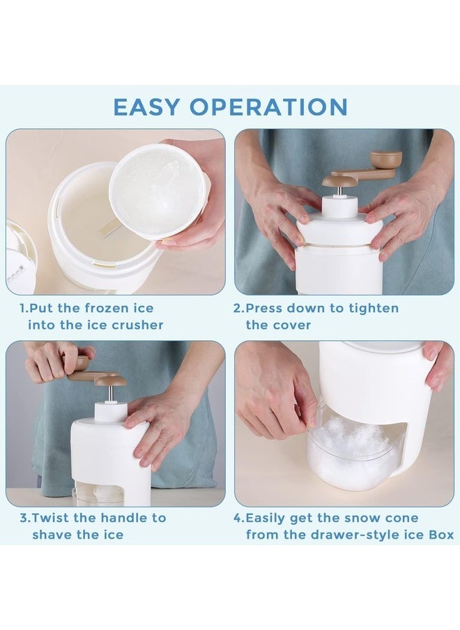 AWALOR - Slushy Maker Manual Ice Crusher Mini Slush Ice Maker Portable Ice Cube Maker BPA Free Slush Machine for Bar Kitchen Cocktails Shaved Ice - Image 1