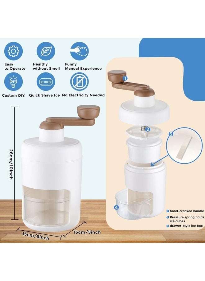AWALOR - Slushy Maker Manual Ice Crusher Mini Slush Ice Maker Portable Ice Cube Maker BPA Free Slush Machine for Bar Kitchen Cocktails Shaved Ice - Image 1