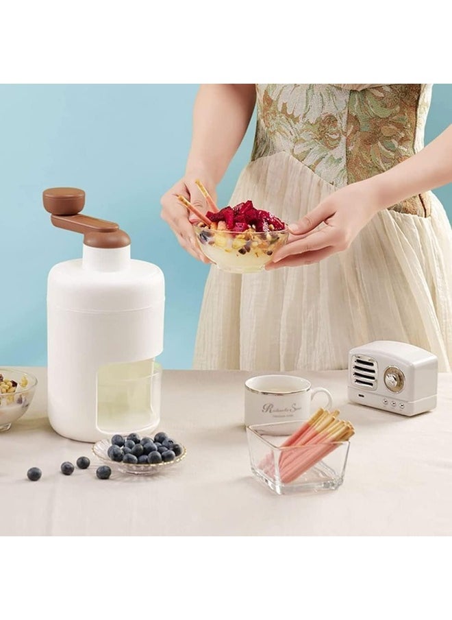 AWALOR - Slushy Maker Manual Ice Crusher Mini Slush Ice Maker Portable Ice Cube Maker BPA Free Slush Machine for Bar Kitchen Cocktails Shaved Ice - Image 1