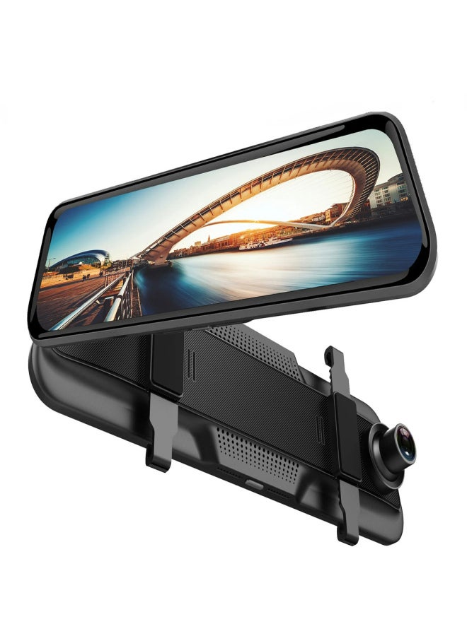 1080P DVR Dash Camera Front & Rear Dual Camera Driving Recorder with 10 Inch Touchscreen 170° Wide Angle Support Clear Night-Vision Parking Monitor Motion Detection Collision Locking Loop Recording - Image 2