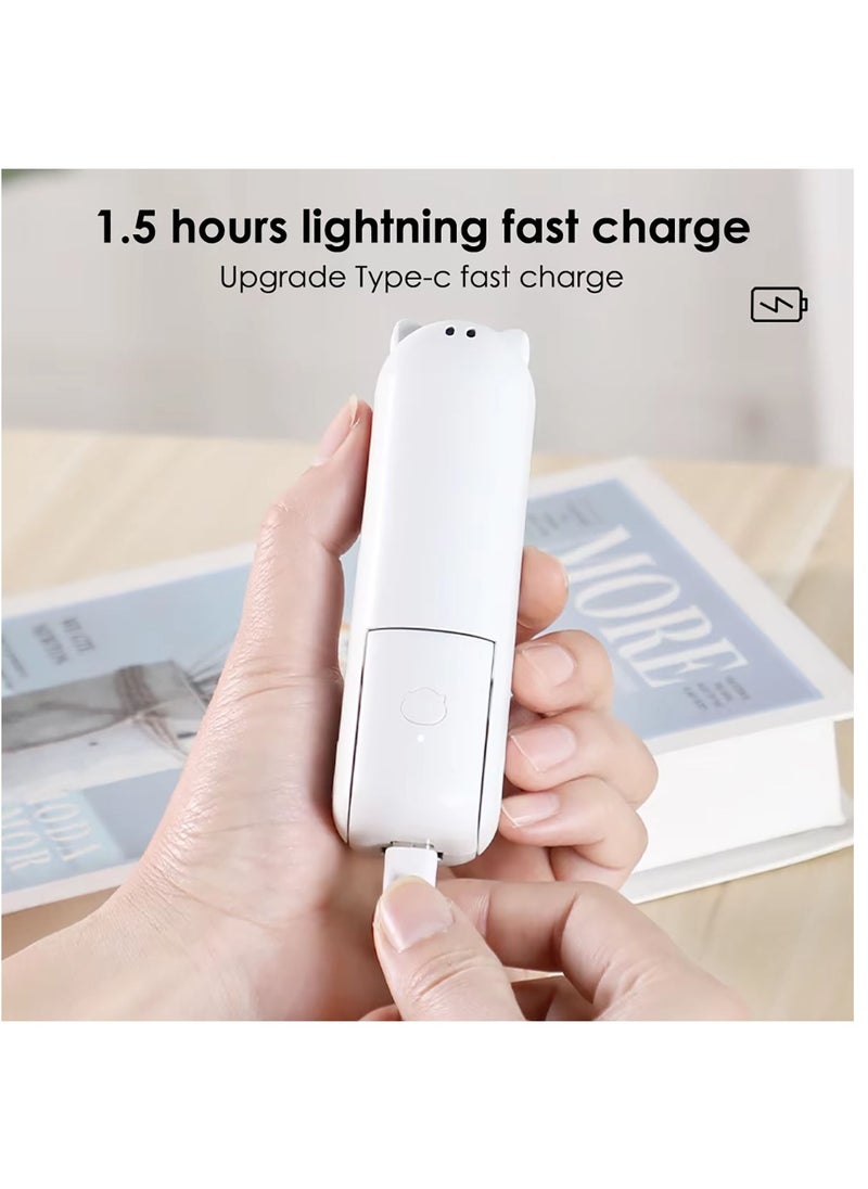 ToolHouse Handheld Mini Fan, USB Rechargeable Portable Fan, 2000mAh Foldable Cooling Fan with 3 Speed Adjustment For Outdoor Camping and Office Use  - Image 5