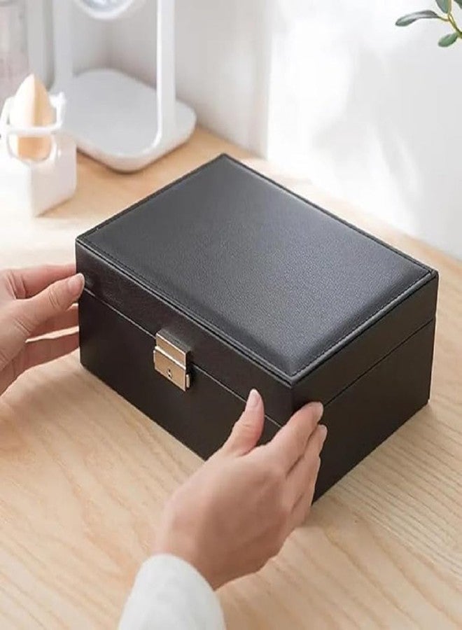 NESTIFY PU Leather Jewellery Organizer with Zipper – Portable Storage Box with Dividers for Rings, Earrings, Necklaces – Home Jewelry Storage Case - Image 4