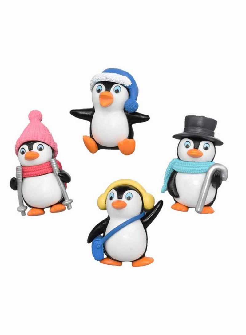 كابتن تيك Penguin Ornaments, SYOSI Cute Penguin Characters Toys Mini Penguin Figure Collection Playset, Penguin Cake Topper, 8 Pieces - Image 2
