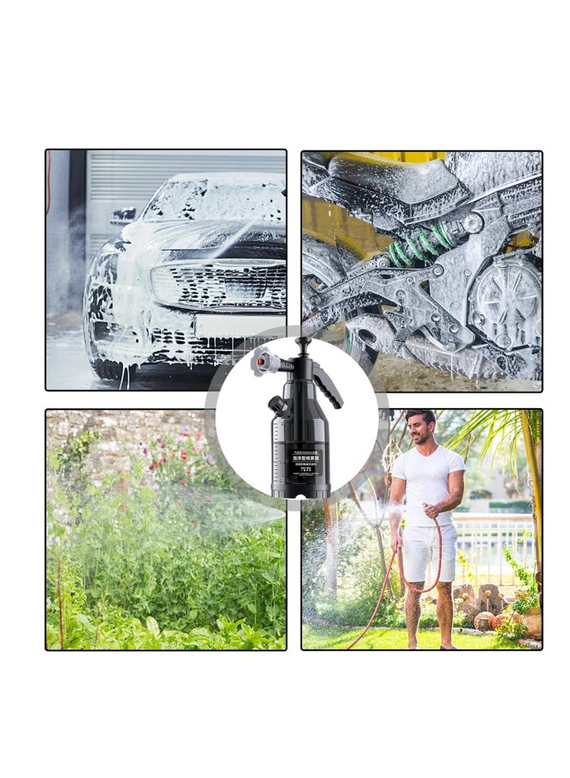Excefore Pump Foaming Sprayer,  Hand Pressure Snow Foam Sprayer with Wide Spraying Nozzles, Towel, Sponge, Car Wash Manual Foam Bottle, Hand Pressurized Soap Sprayer for Garden Cleaning, Car Detailing  - Image 2