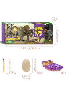 Dinosaur Digging Kit – 12 Dinosaur Eggs Excavation Set, Kids Archeology Science STEM Toy, Fossil Dig Kit with 12 Unique Dinosaurs, Educational Paleontology Gift for Boys & Girls, Party Favors - pzsku/ZC3903AA7D27B5FCAEF0AZ/45/_/1740979607/329583ec-530f-4482-a66d-bb5ed948141e