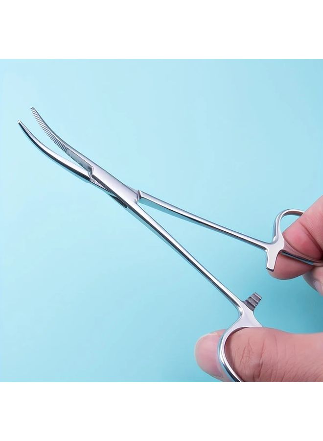 Professional Stainless Steel Straight Tip Piercing Pliers With Locking Mechanism - Image 1