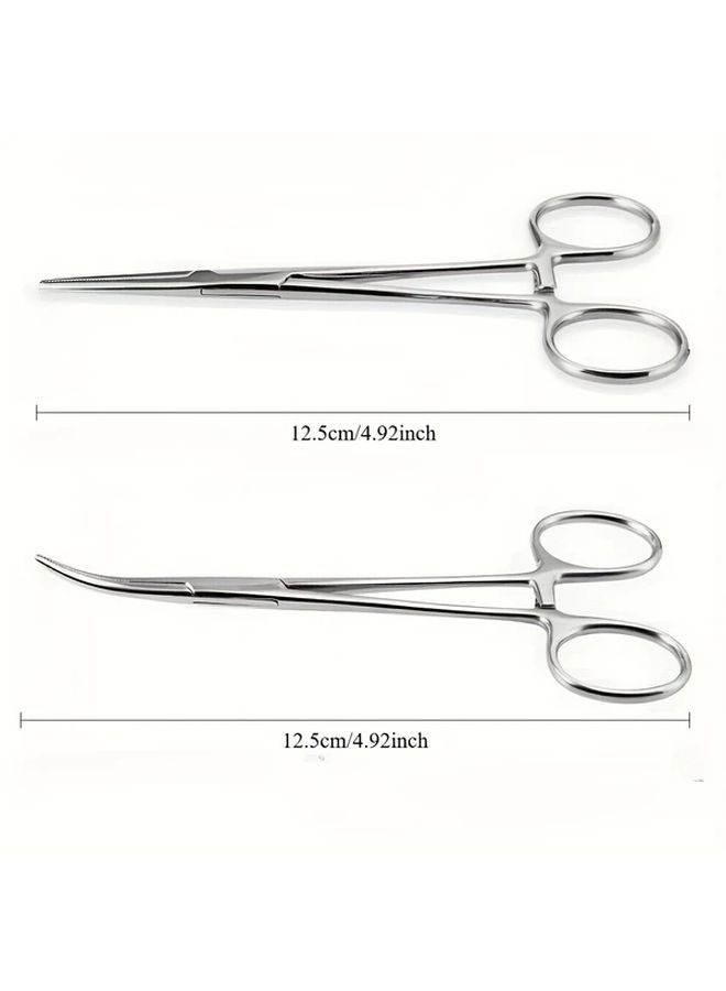 Professional Stainless Steel Straight Tip Piercing Pliers With Locking Mechanism - Image 4