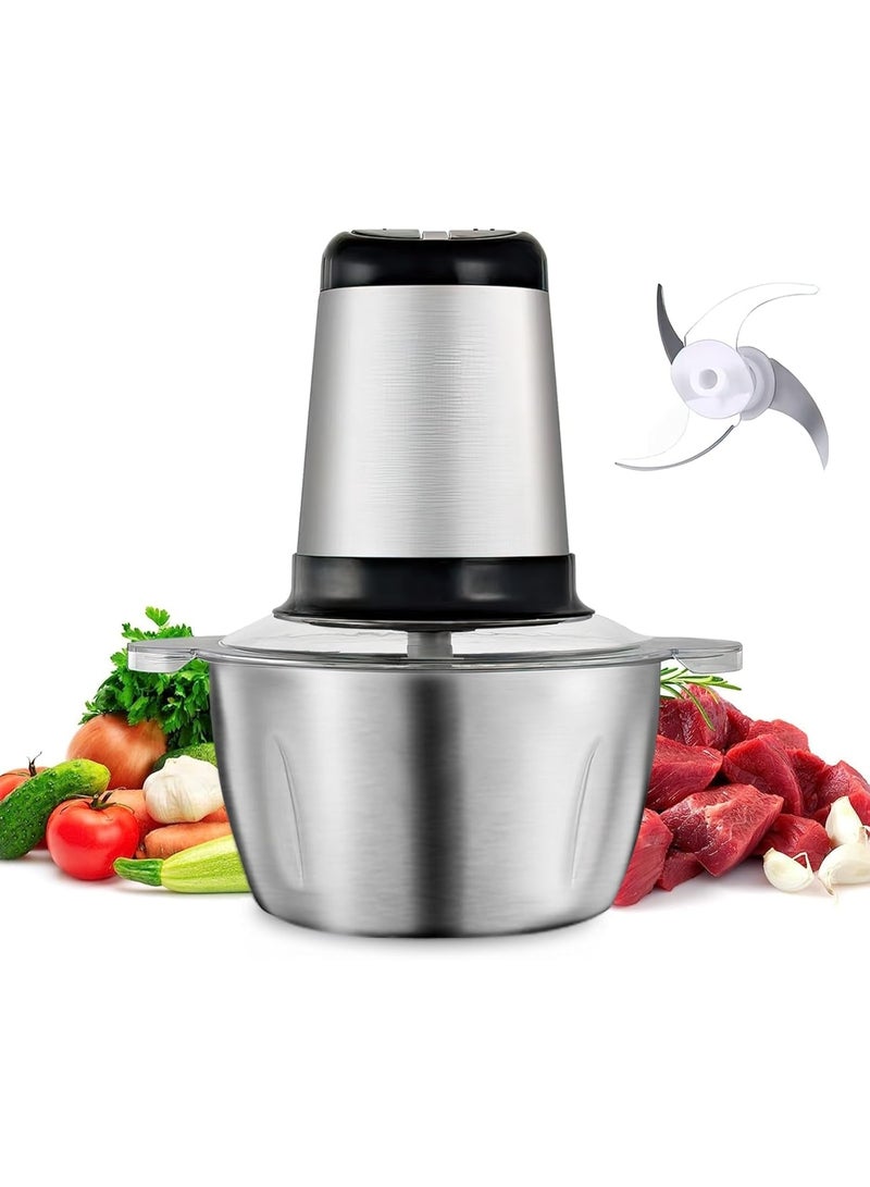 3L Electric Food Chopper & Meat Grinder – 1200W Powerful Motor, 304 Stainless Steel Bowl & Blades – Multi-Functional Food Processor for Meat, Vegetables, Fruits, Baby Food & Nuts - Image 1